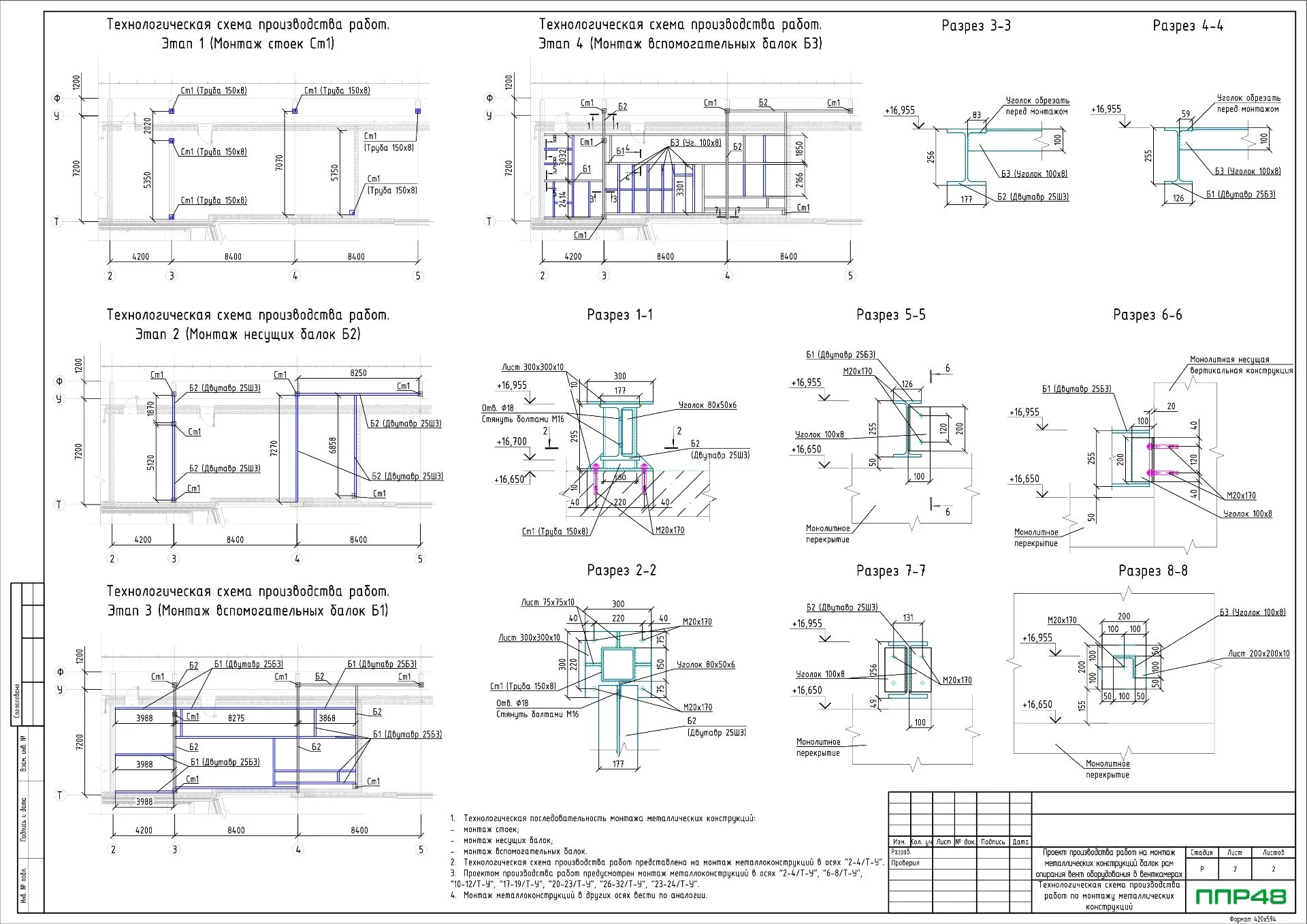 ППР на усиление балок